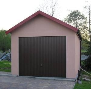 Omítnutá montovaná garáž - celá CR